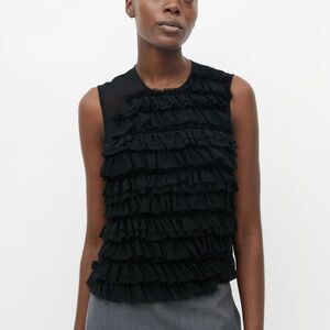 𝅺BLACK Ruffle Blouse!